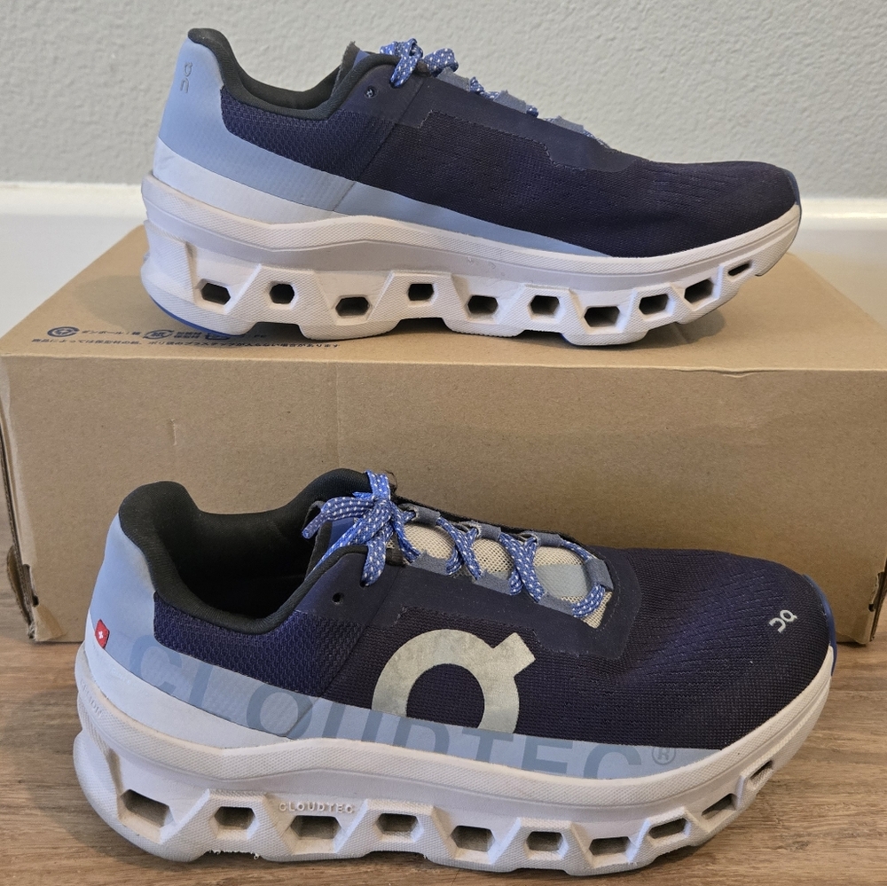 On Running Navy Sneakers with White Soles